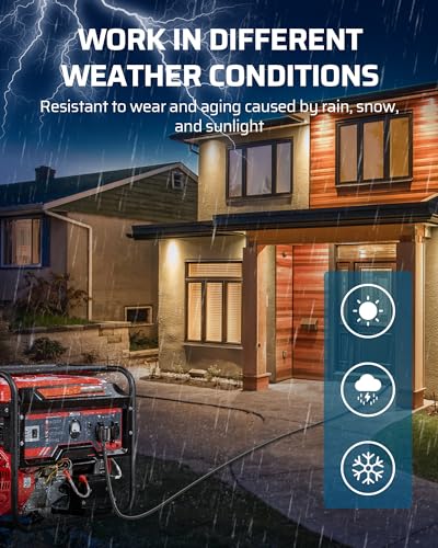 DEWENWILS 50 Amp RV Extension Cord, 125/250VAC 12500W Heavy Duty EV Power Cord, NEMA 14-50P to 14-50R 6/3+8/1 Copper Wire, STW Outdoor Waterproof Power Cable, for RV, EV, Camper, 10 Feet, ETL Listed - Image 7