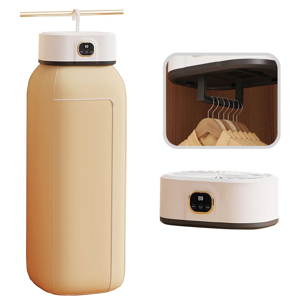Portable Clothes Dryer - Mini Small Compact Foldable Quiet Fast-Drying Electric Machine with Adjustable Timer & UV Hygiene for Travel,RV, Home,Apartment