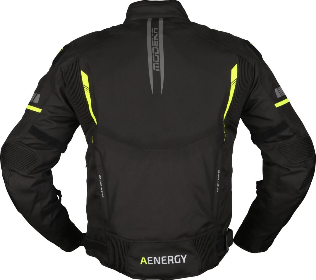 Modeka Aenergy Kurtka tekstylna motocyklowa, czarny/neonowy, M