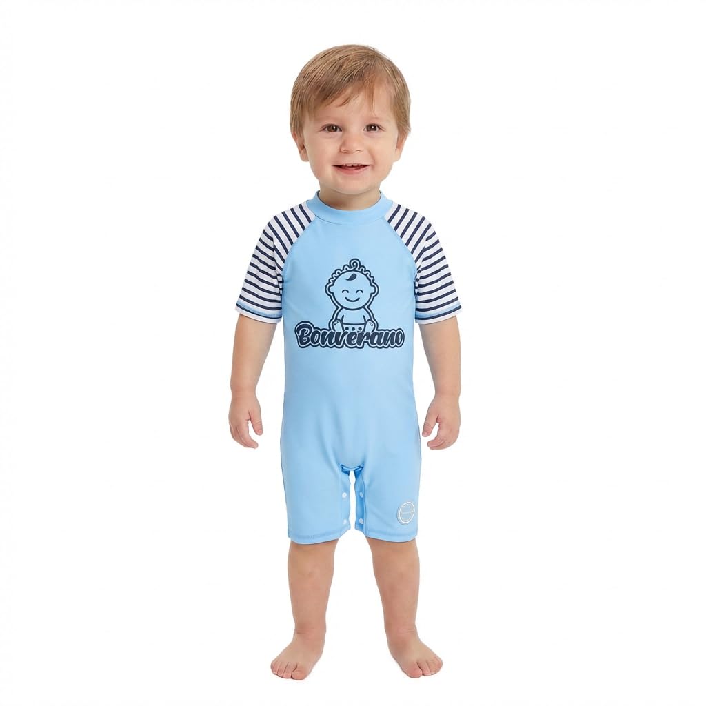 BONVERANO Bañador de una Pieza para bebé recién Nacido, Mangas largas, protección UV 50+, bañador con Cremallera
