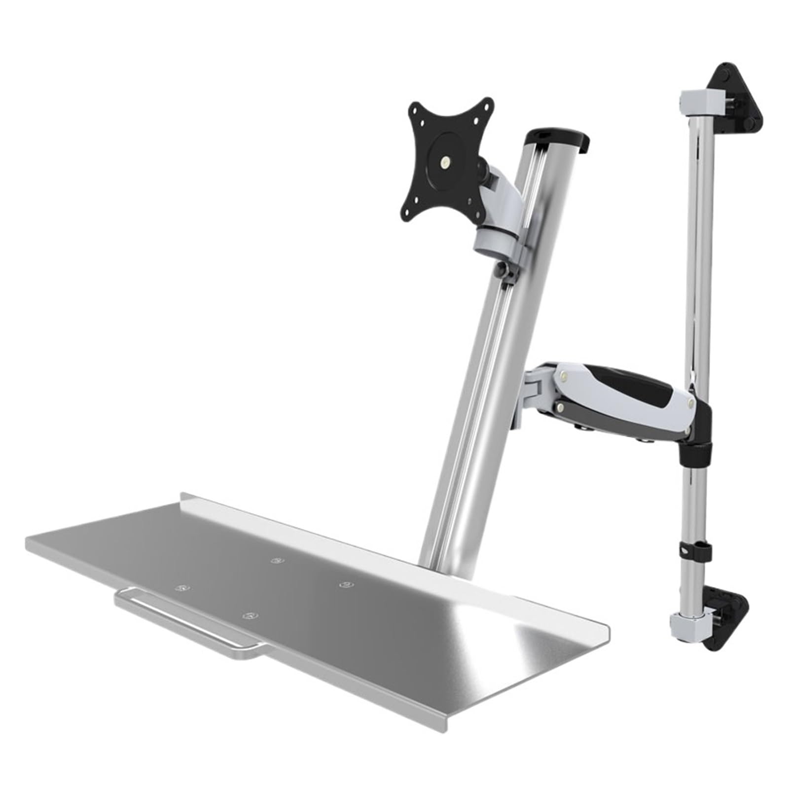 YNBSHGAA LCD monitor stand computer rack wall-mounted with keyboard tray lift standing office WS08 Product load-bearing: 4.5kg