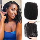 Afro Kinkys Bulk Human Hair for Twists, Afro Kinky-Curly Human Hair Bulk Hair For Dreadlocks Extensions Bulk Human Braiding Hair Afro Kinky Twist Extensions Afro Kinky Curly (8 Inch, 30g/Pack)