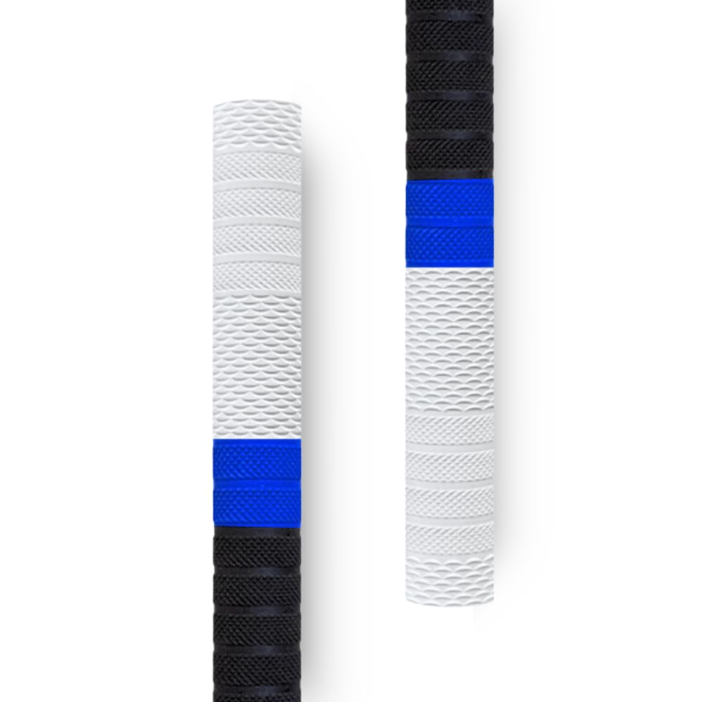 Proverve Premium Cricket Bat Handle Grip - Tri-Colour Rubber OG Grip for Enhanced Performance & Shock Absorption, Ideal Cricket Accessory for Men, Women, Kids & Adults (Pack of 2)
