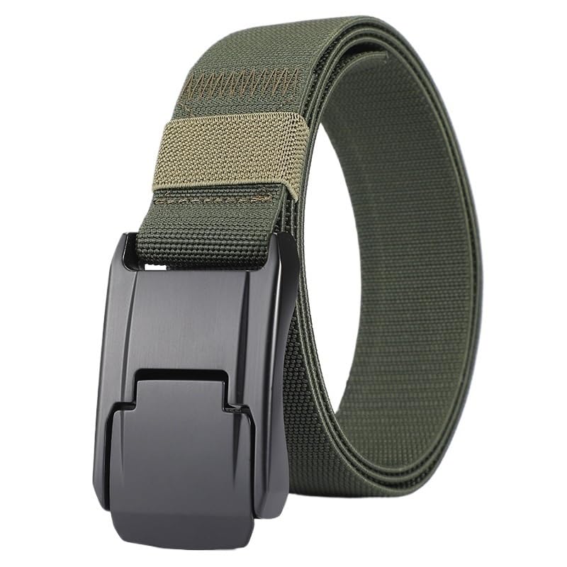 GUYANA Cinturon Cinturón elástico de nailon con hebilla rápida de aleación for hombre y mujer, 125CM, cinturón for ropa de trabajo Cinturon Tactico Hombre