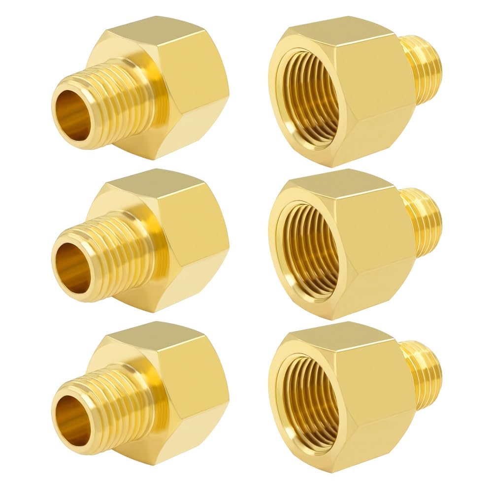 Brass 3/8″ NPT Female Pipe Tee – Pneumatic & Air Compressor Fitting