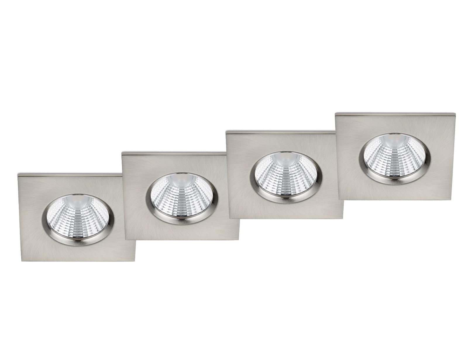 ANGOLARE iger Faretto da incasso a LED Set Regolazione Continua Dimmerabile (oltre casa installazione) nichel opaco 5,5 Watt – Flessibile moderna soffitto illuminazione lampade, Trio