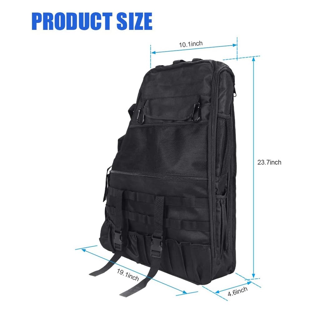 Torba do przechowywania pałąka bezpieczeństwa, klatka ładunkowa do Jeep Wrangler JK TJ LJ JL 4-drzwiowy 1997-2025 z wieloma kieszeniami, torba bagażowa typu siodło