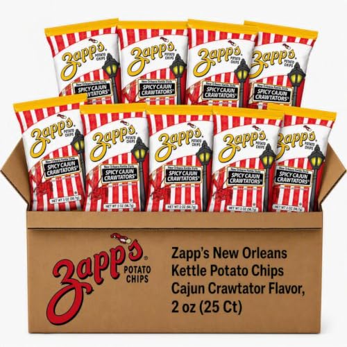 Zapp's New Orleans Kettle-Style Cajun Crawtator Chips, 2 oz Bags (25 Count) - image 1