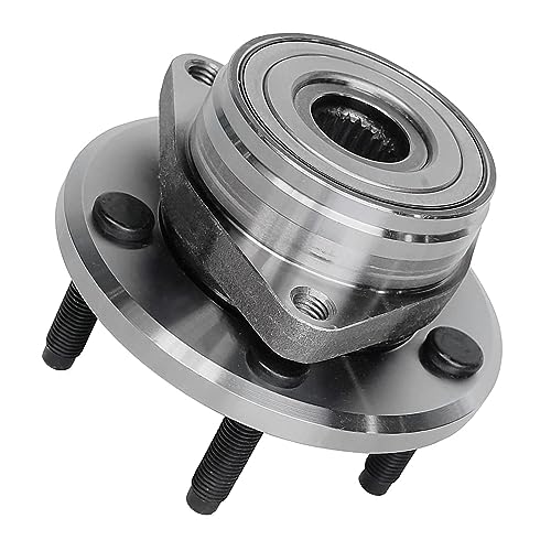 Image of Detroit Axle - Front Brake Kit for 5 Lug Ford Taurus Mercury Sable | Drilled & Slotted Brake Rotors Wheel Bearing Hubs Ceramic Brake Pads Replacement