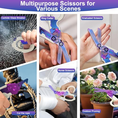 Image of 6-in-1 Heavy-Duty Emergency trauma shears|Folding Emergency Shears| | Multifunctional Life-Saving Tool|Suitable for Emergency Rescue|Outdoor Exploration|DIY Construction and Maintenance|