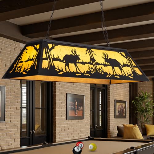 Tinkoso 48-inch Billiard & Pool Table Lights Rustic Ceiling Light