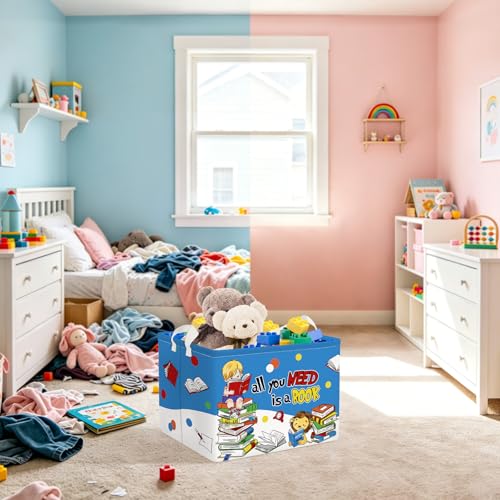 Image of Clastyle Large Reading Corner School Classroom Book Basket Toy Nursery Bin
