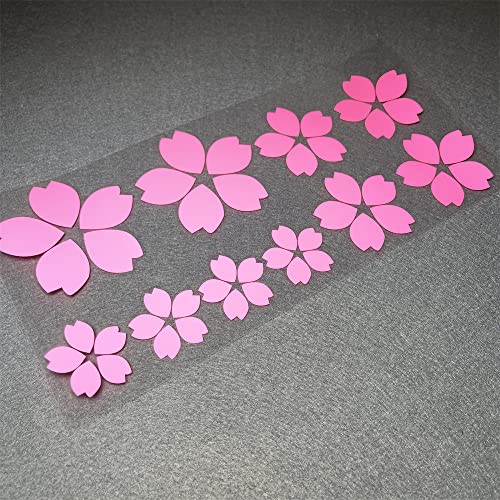 Image of Creative Fashion Flower Cherry Blossoms Petal Leaves Motor Bike Stickers Auto Body Car Styling PVC Decals (Pink)