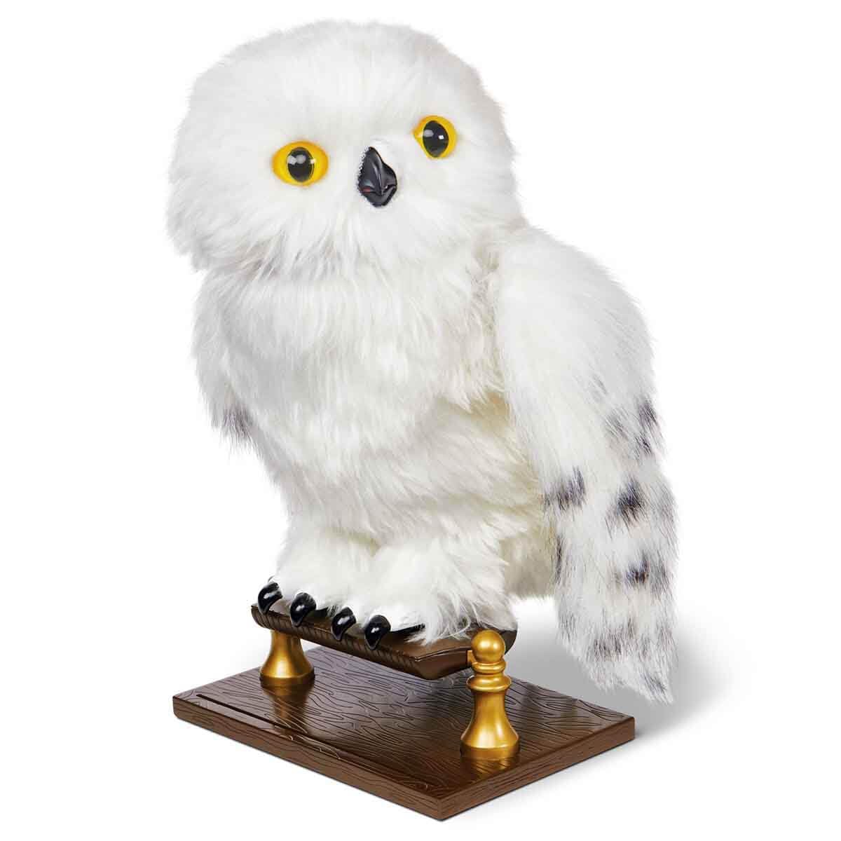 Harry Potter - Interaktive Plüsch-Eule Hedwig mit über 15 Geräuschen und Bewegungen, Spielzeug für Kinder ab 5 Jahren, offiziell lizenzierter Fanartikel, Weiß