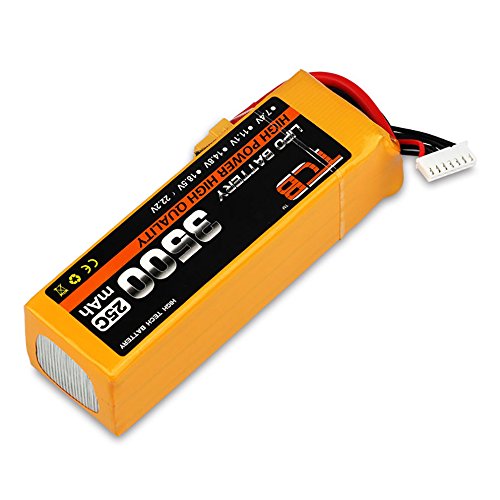 Amazon.com: 22.2V/6S 3500mAh 25C LiPo Battery XT60-plug : Toys & Games