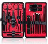 【23-teiliges Maniküre Set】-Set aus Edelstahl für Frau Pflegeset- Das professionelle maniküre pediküre set enthält 23 Werkzeuge für die Hand-, Gesichts- und Fußpflege, die alle Ihre Anforderungen erfüllen. Es ist die erste Wahl für erfolgreiche Männer und exquisite Frauen. Mit dem maniküre- & pediküre-sets list die tägliche Nagelpflege zur entspanntesten Sache geworden.