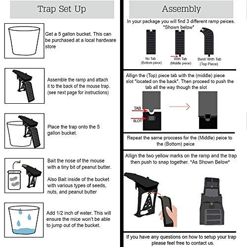 Rinnetraps - 2 Pack Walk The Plank Mouse Trap | Bucket Mouse Trap | Mini Flip N Slide | 2 Free Ramps Included- Multi Catch, Auto Resetting | Humane | Catch And Release | Or Lethal #TOP6