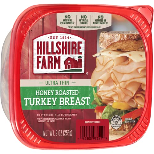 Hillshire Farm Ultra Thin Sliced Deli Lunch Meat, Honey Roasted Turkey Breast, 9 Oz #TOP3