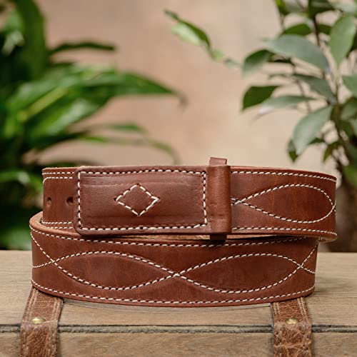 Bullhide Belts Mens Buckleless Leather Belt for Work, Casual, Dress, 1.50" Wide3