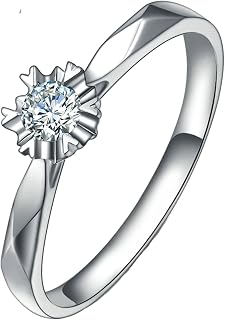 Mujer Hombre Unisex PT950 platino redondo blanco Diamond