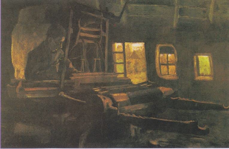 Affiche Toile trois fenêtres étroites Van Gogh portrait déco chambre 60x90