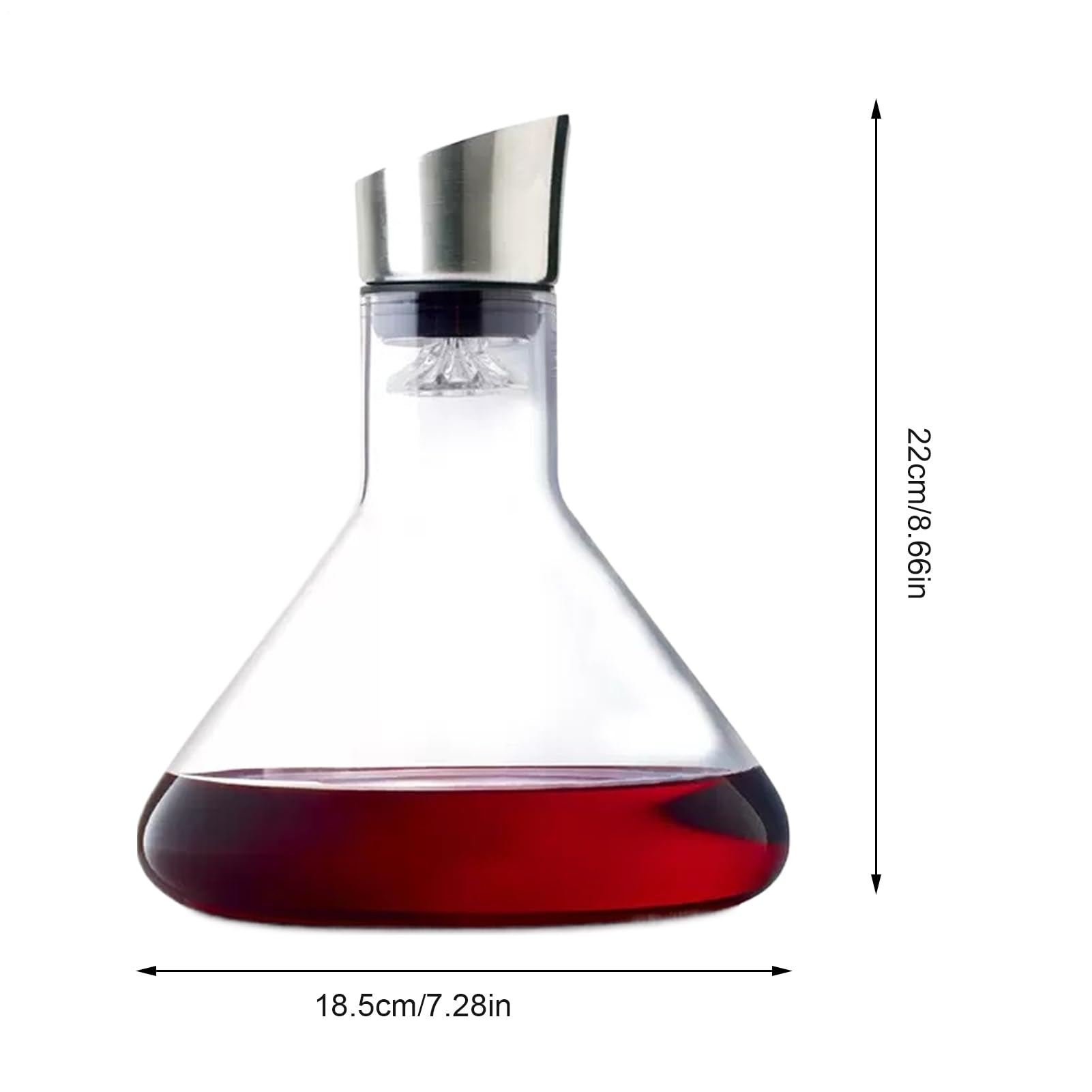 Decantador de vino – Gran respiradero y dispensador de vidrio de 1500 ml