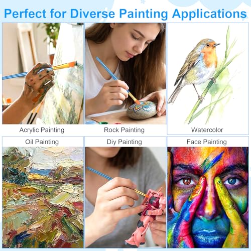 Set de 30 Pinceles para Pintura Acrílica, Detallado Fino miniatura 2