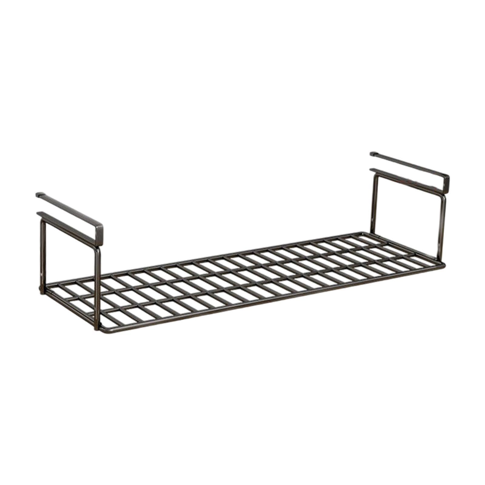 Pixzcsa Black Under Shelf Rack Efficient Sturdy Organizer Solutions Pantry Closet Wardrobe Kitchen Cabinet Layering Storage Household Storage Solution Hanging Basket 60X20x10cm