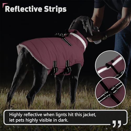 Image of Dogcheer Dog Coat with Harness, Waterproof Dog Fleece Jacket - Lt.Pink,2XL