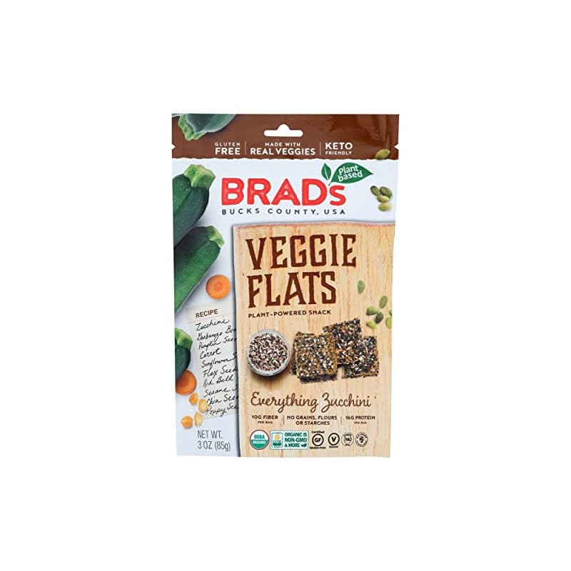 Brad's Raw Organic Everything Zucchini Veggie Flats, 3 OZ Eat Intact