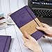 Dotted Grid Notebook/Journal - Dot Grid Hard Cover Notebook, Premium Thick Paper with Fine Inner Pocket, Purple Smooth Faux Leather, 5''×8.25''