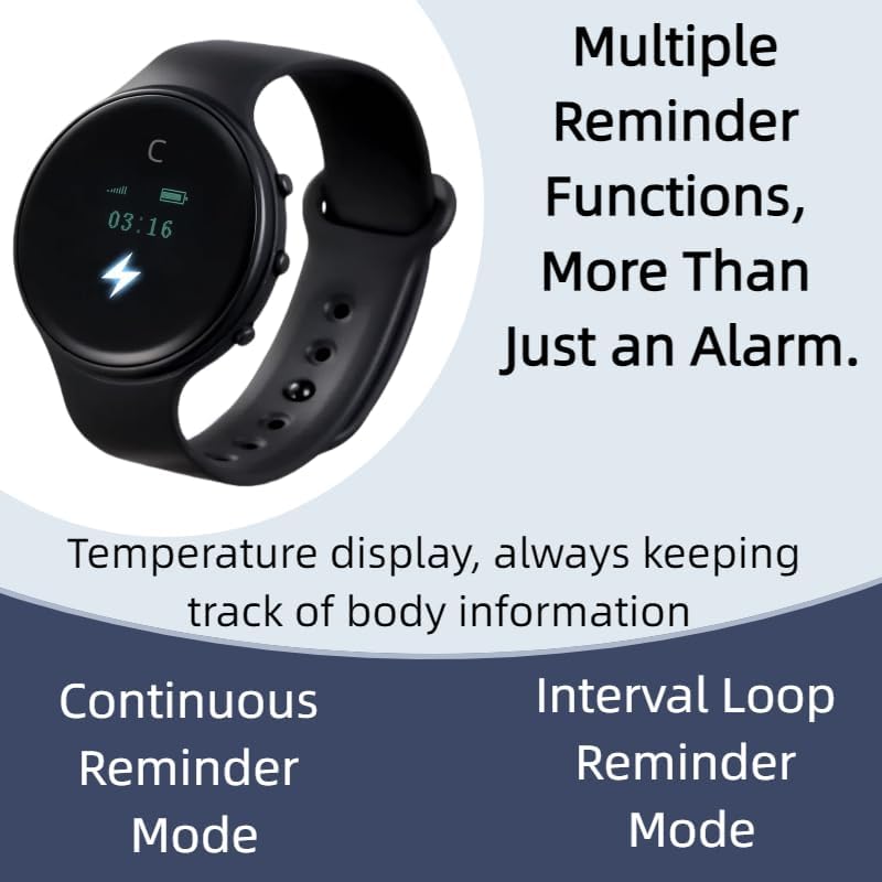 Diagram showing 15 adjustable intensity levels for the electric shock, from a gentle buzz to a sudden wake-up.