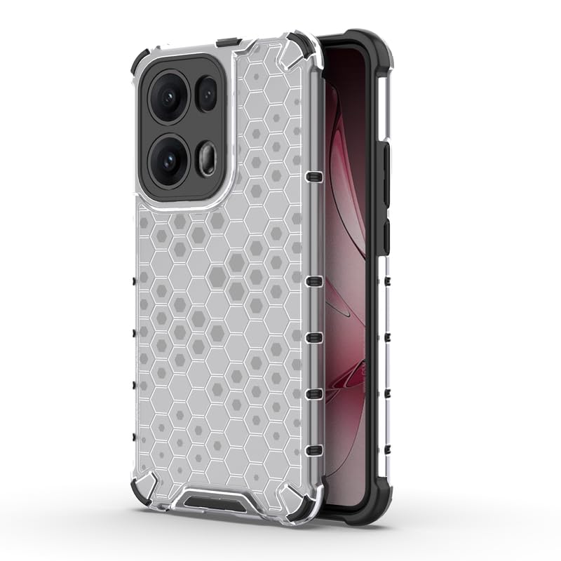 Image of Plastic Bumper Back Case Cover for Oppo Reno 13 Pro 5G (Transparent)