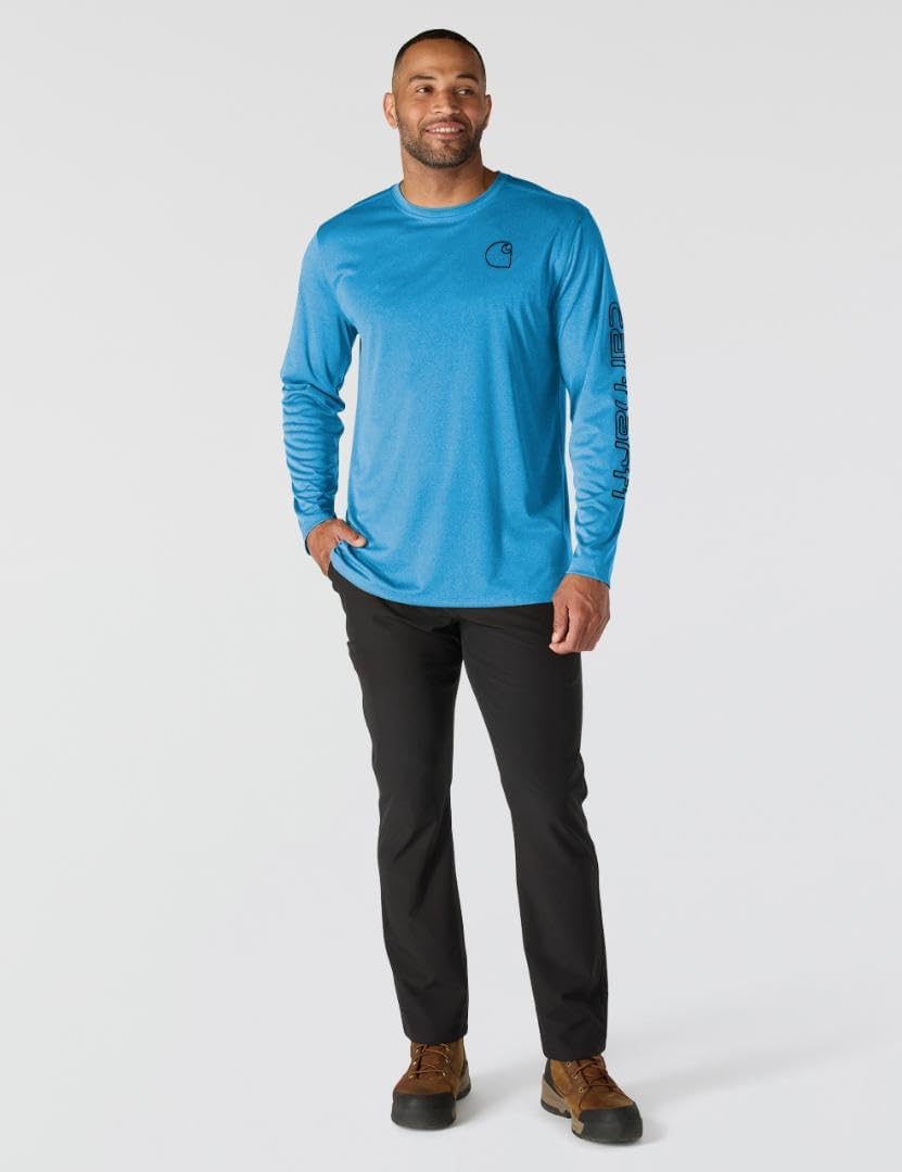Carhartt Men’s Force Sun Defender Lightweight Long-Sleeve Logo Graphic T-Shirt - Image 4