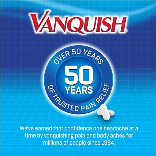 Vanquish Extra Strength Headache and Pain Relief, with Acetaminophen, Aspirin, and Caffeine | Digital Eye Strain | 100 Count, Pack of 2