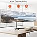 Triple Monitor Stand, Heavy Fully Adjustable Motion Mount Fits 3 Screens up to 27 inche, Free Standing Desk Stand with Base and Cable Management, 22 lbs Weight Capacity per Arm, Black