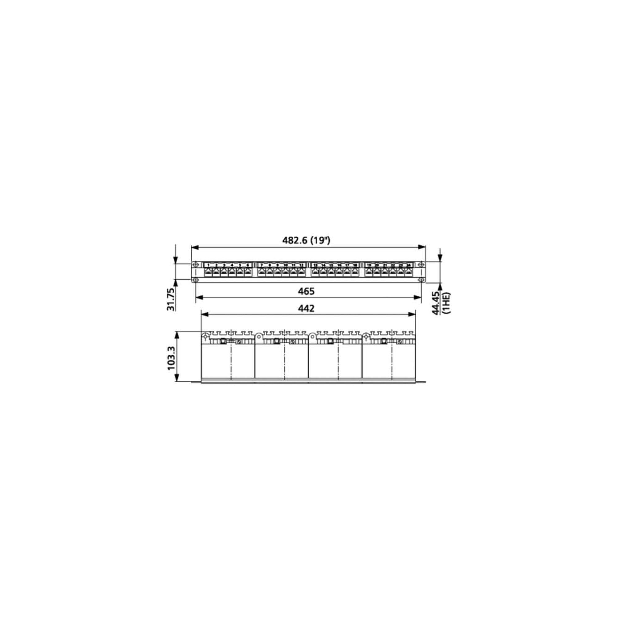 Metz Connect 24-Port Panel E-DAT C6A TN EDATC6A-MP24-mod