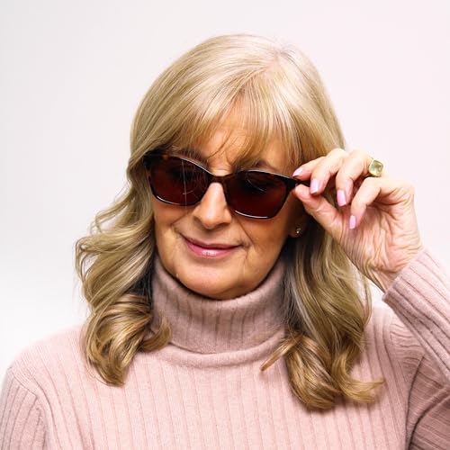 OPULIZE KAT Sunglasses for Women Men, Cat-Eye Frame with Spring Hinges and Tinted UV400 Protection Lens, Brown Tortoiseshell (Pack of 1)3