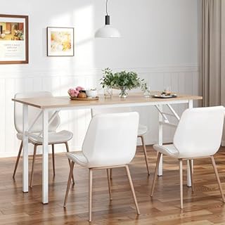 sogesfurniture Table de bureau pliante 120 x 60 cm - Meuble d'ordinateur - Table de conférence pliable pour la maison, le bureau, le pique-nique, le jardin - Chêne clair et blanc