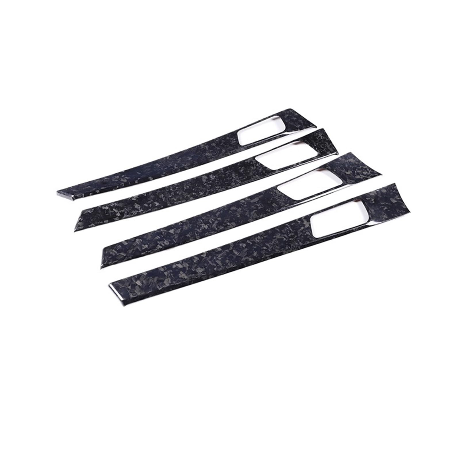 QBKGMEWCA Door Panel Trim Forged Texture Interior Compatible for Porsche Compatible for Panamera Carbon Fiber