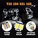 RVZONE 12V LED Car Interior Bulb Kit 194 168 T10 DE3175 DE3021 578 BA9S W5W 31mm Festoon 6000K-6500K Bulbs Interior Replacement Lights for Car Interiors Map Trunk Cargo Door