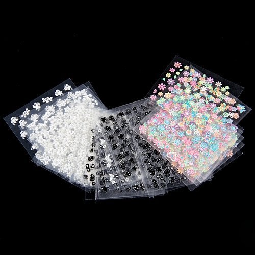 GBSTORE 30 Sheet 3D Mix Color Floral Design Nail Art Stickers Decals Manicure Beautiful Fashion Accessories Decoration