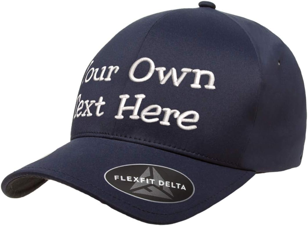 Custom Hat 180 Delta Embroider Your Own Text Stretch Fit Men Women Premium Baseball Cap
