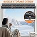 Window Thermal Heat Blocker, 3-Layer Heavy Oxford Cotton Draft-Proof, Self-Adhesive Tool-Free, Blocks Cold for Living Room/Balcony Windows (Black 135x170cm)