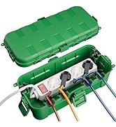 RESTMO Extra grote waterdichte kabelbox, IP54 outdoor kabelbeveiligingsbox, transparant deksel, weerbestendige elektrische box, beschermbox voor stekkerdozen, 32 x 22 x 13 cm, transparant RESTMO Extra grote waterdichte kabelbox, IP54 outdoor kabelbeveiligingsbox, transparant deksel, weerbestendige elektrische box, beschermbox voor stekkerdozen, 32 x 22 x 13 cm, transparant