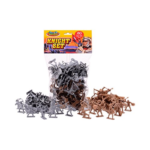 JOHNTOY Ritter in Beutel 60-teilig Spielfigur, mehrfarbig