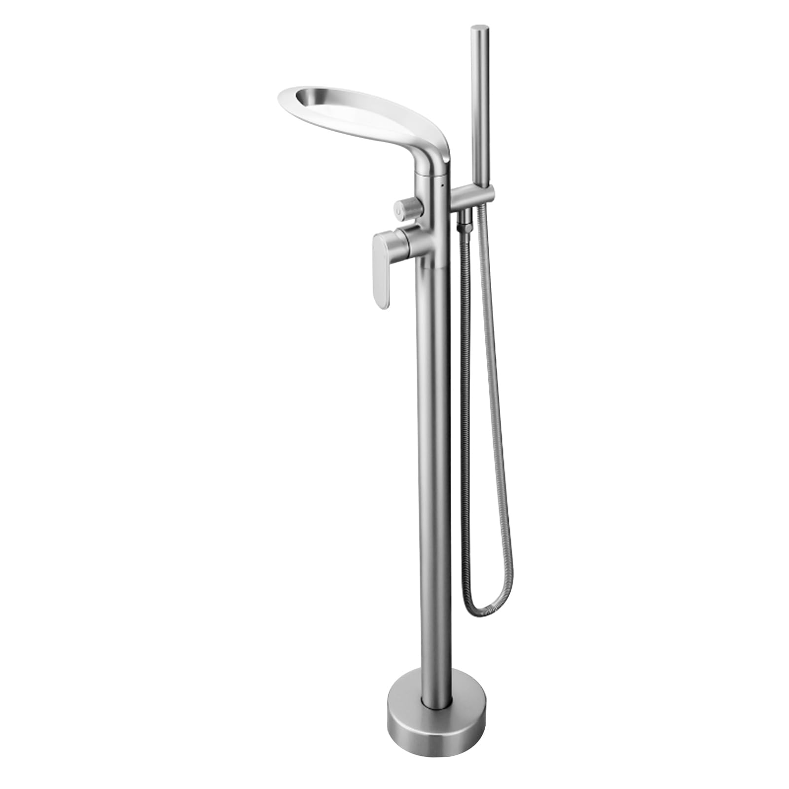 ZYCHSJXA Freestanding Bath Shower Mixer Tap Chrome Multifunctional Waterfall Rotating 360 Degree Bathtub Faucet