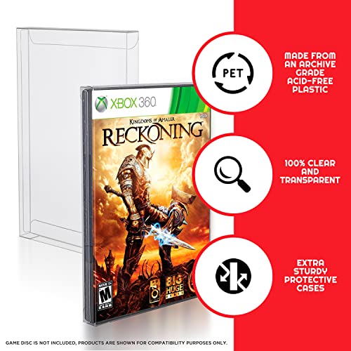 Image of Game Box Protector Compatible with Nintendo GameCube games (Gamecube, Xbox, WII, PS2) - 0.40MM Thick compatible for Zelda, Mario Kart, Resident Evil, Pokemon, Animal Crossing, Metroid (Pack of 25)