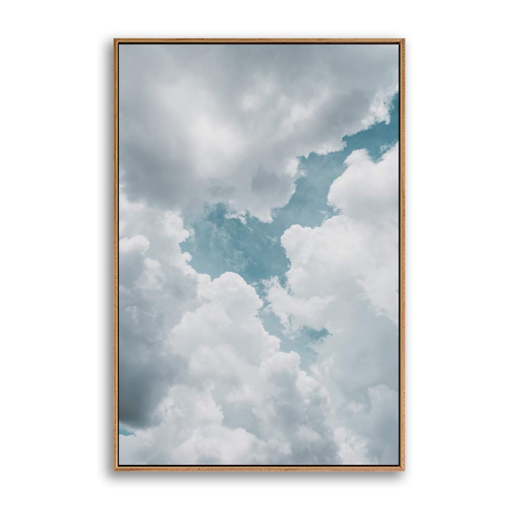 SIGNWIN Framed Canvas Wall Art Clouds and Colors Canvas Prints Home Artwork Decoration for Living Room,Bedroom - 16x24 inches