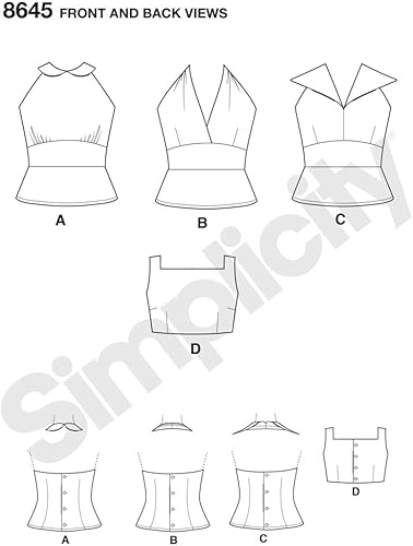 Miniatura 2 de Simplicity Pattern 8645Misses 'vintage Tops tamaño 412